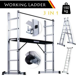 Unbranded Aluminium Platform & Scaffold Combination Ladder Work Platform 3 IN 1 Unbranded Aluminium Platform & Scaffold Combination Ladder Work Platform 3 IN 1