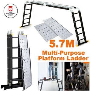 Unbranded 5.7M Folding Ladder Aluminium 14 IN 1 Multi Purpose Platform Ladder UK Unbranded 5.7M Folding Ladder Aluminium 14 IN 1 Multi Purpose Platform Ladder UK