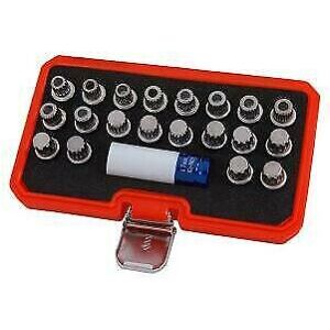 21pc BMW Locking Wheel Nut Socket Tool Master Set Tamper Proof (Neilsen CT4226) 21pc BMW Locking Wheel Nut Socket Tool Master Set Tamper Proof (Neilsen CT4226)