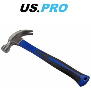 US PRO 16oz Claw Hammer With TPR Handles 1668 US PRO 16oz Claw Hammer With TPR Handles 1668