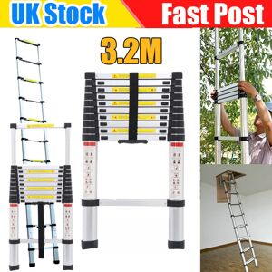 Unbranded 3.2M Telescopic Ladder Portable Extension Ladder Aluminum EN131 Unbranded 3.2M Telescopic Ladder Portable Extension Ladder Aluminum EN131
