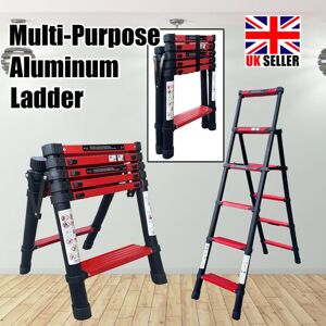 Unbranded 1.7M Aluminium Step Ladder Telescopic Folding Ladder Multi-Purpose Unbranded 1.7M Aluminium Step Ladder Telescopic Folding Ladder Multi-Purpose