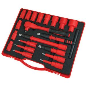 Neilsen Electricians 20pc 1000V Insulated 1/2" Dr VDE Socket Ratchet & Bits Set (CT2771) Neilsen Electricians 20pc 1000V Insulated 1/2" Dr VDE Socket Ratchet & Bits Set (CT2771)