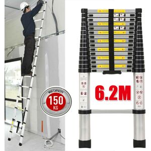 Unbranded 6.2M Heavy Duty Aluminium Folding Multi-Purpose Telescopic Step Ladder Unbranded 6.2M Heavy Duty Aluminium Folding Multi-Purpose Telescopic Step Ladder