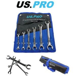 US PRO 6 Piece Metric 6 Point Flare Nut Spanner Wrench Set 8 - 24mm 2046 US PRO 6 Piece Metric 6 Point Flare Nut Spanner Wrench Set 8 - 24mm 2046