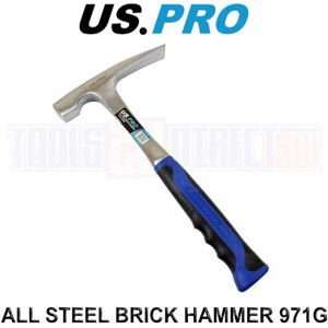 US PRO Tools Brick Hammer All Steel Handle 971g / 34oz Brick Layers Masonry Bric US PRO Tools Brick Hammer All Steel Handle 971g / 34oz Brick Layers Masonry Bric