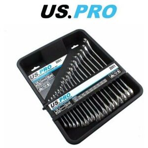 US PRO 18pc Metric Combination Spanner Wrench Set 6mm to 24mm 2051 US PRO 18pc Metric Combination Spanner Wrench Set 6mm to 24mm 2051
