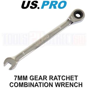 US PRO Tools 7mm Ratchet Spanner Wrench 72 Teeth Open & Ring End Wrench 3568 US PRO Tools 7mm Ratchet Spanner Wrench 72 Teeth Open & Ring End Wrench 3568
