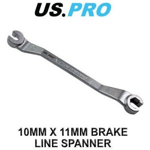 US PRO Tools 10mm x 11mm Brake Line Spanner 180mm Long 2053 US PRO Tools 10mm x 11mm Brake Line Spanner 180mm Long 2053