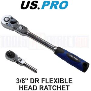 US PRO Tools 3/8" DR Flexible Head Ratchet Socket Wrench 5166 US PRO Tools 3/8" DR Flexible Head Ratchet Socket Wrench 5166