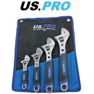 US PRO Tools 4pc Adjustable Wrench / Shifting Spanner Set 6" 8" 10" 12" - 1835 US PRO Tools 4pc Adjustable Wrench / Shifting Spanner Set 6" 8" 10" 12" - 1835