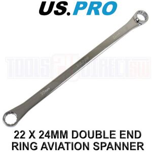 US PRO Tools 22 X 24mm 432mm Double End Ring Aviation Spanner 3646 US PRO Tools 22 X 24mm 432mm Double End Ring Aviation Spanner 3646