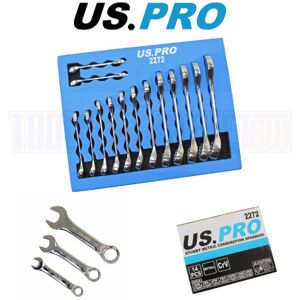 US PRO Tools 14pc Stubby Metric Combination Spanners Set 6-19mm Foam Tray 2272 US PRO Tools 14pc Stubby Metric Combination Spanners Set 6-19mm Foam Tray 2272