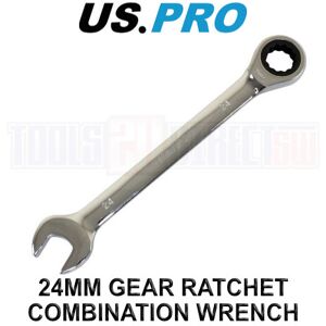 US PRO Tools 24mm Ratchet Spanner Wrench 72 Teeth Open & Ring End Wrench 3585 US PRO Tools 24mm Ratchet Spanner Wrench 72 Teeth Open & Ring End Wrench 3585