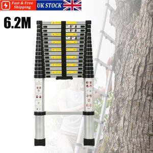 Unbranded 6.2M Telescopic Ladder Extendable EN131 Standard Aluminum Ladder Unbranded 6.2M Telescopic Ladder Extendable EN131 Standard Aluminum Ladder