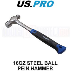 US PRO Tools 16OZ One-Piece Ball Pein Hammer All Steel 3446 US PRO Tools 16OZ One-Piece Ball Pein Hammer All Steel 3446