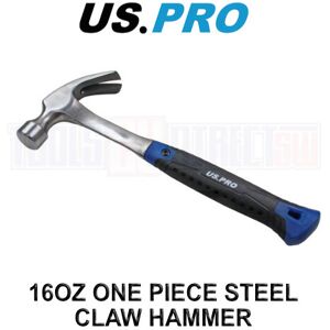 US PRO Tools 16oz Steel Curved Claw Hammer Hardened Steel Fibreglass Handle 3445 US PRO Tools 16oz Steel Curved Claw Hammer Hardened Steel Fibreglass Handle 3445