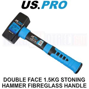 US PRO Tools Double Face 1.5KG Stoning Hammer With 11" Fiberglass Handle 4513 US PRO Tools Double Face 1.5KG Stoning Hammer With 11" Fiberglass Handle 4513