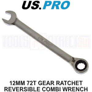 US PRO Tools 12mm Reversible Ratchet Spanner Wrench 72 Teeth Open & Ring End Wre US PRO Tools 12mm Reversible Ratchet Spanner Wrench 72 Teeth Open & Ring End Wre
