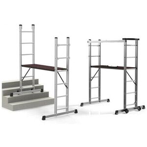 Unbranded Heavy Duty Aluminum Telescopic Ladder Extendable Scaffold Platform Unbranded Heavy Duty Aluminum Telescopic Ladder Extendable Scaffold Platform