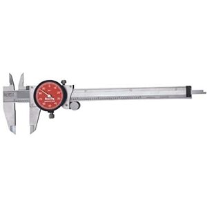 Starrett R120A-6 Dial Caliper, Stainless Steel, Red Face, 0-6" Range, +/-0.0 Starrett R120A-6 Dial Caliper, Stainless Steel, Red Face, 0-6" Range, +/-0.0