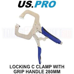 US PRO Tools 280mm Welding Locking Mole Grip Pliers C-Clamp With Grip Handle 590 US PRO Tools 280mm Welding Locking Mole Grip Pliers C-Clamp With Grip Handle 590