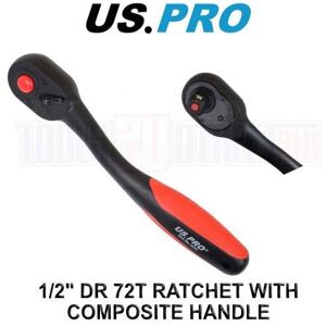 US PRO Tools 1/2" Drive Composite Ratchet Lightweight Curved Handle 72 Teeth 423 US PRO Tools 1/2" Drive Composite Ratchet Lightweight Curved Handle 72 Teeth 423