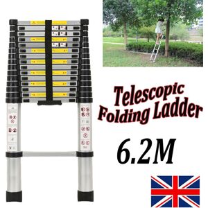 Unbranded 6.2M Telescopic Ladder Extendable Aluminium Step Ladder EN131 Standard Unbranded 6.2M Telescopic Ladder Extendable Aluminium Step Ladder EN131 Standard