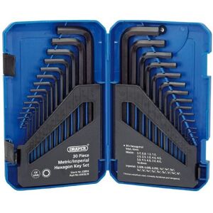 Draper 33894 Metric/AF Combined Long Pattern Hexagon Allen Key Set, 30 Pieces , Draper 33894 Metric/AF Combined Long Pattern Hexagon Allen Key Set, 30 Pieces ,