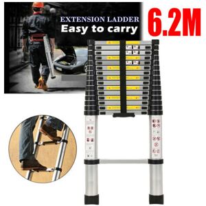 Unbranded 6.2M Extendable Aluminium Telescopic Ladder Heavy Duty Multi-Purpose Unbranded 6.2M Extendable Aluminium Telescopic Ladder Heavy Duty Multi-Purpose