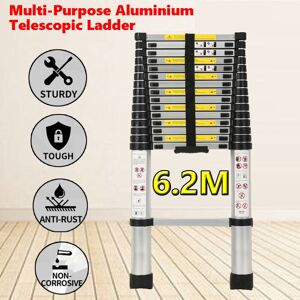 Unbranded 6.2m Aluminum Telescopic Ladder - Multi-Purpose, Extendable & Foldable, 16-Step, Unbranded 6.2m Aluminum Telescopic Ladder - Multi-Purpose, Extendable & Foldable, 16-Step,