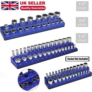 Unbranded 3PCS Magnetic Socket Organizer Set 1/4" 3/8" 1/2" Metric Holder Organiser Trays Unbranded 3PCS Magnetic Socket Organizer Set 1/4" 3/8" 1/2" Metric Holder Organiser Trays