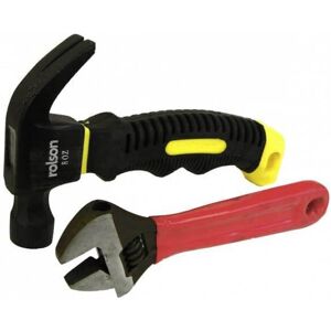 Rolson 8oz Stubby Claw Hammer & 150mm Adjustable Wrench: Great Twin Pack 36033 Rolson 8oz Stubby Claw Hammer & 150mm Adjustable Wrench: Great Twin Pack 36033