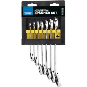 Draper HI-TORQ® Metric Reversible Ratcheting Combination Spanner Set (7 Pie Draper HI-TORQ® Metric Reversible Ratcheting Combination Spanner Set (7 Pie