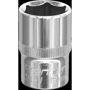 Sealey WallDrive® Socket 19mm 1/2"Sq Drive Fully Polished Sealey WallDrive® Socket 19mm 1/2"Sq Drive Fully Polished