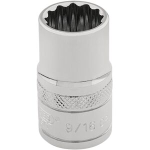 Draper HI-TORQ® 12 Point Socket, 3/8"" Sq. Dr., 9/16"" Draper HI-TORQ® 12 Point Socket, 3/8"" Sq. Dr., 9/16""