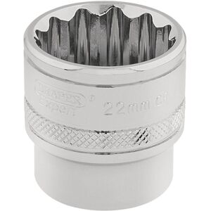 Draper HI-TORQ® 12 Point Socket, 3/8"" Sq. Dr., 22mm Draper HI-TORQ® 12 Point Socket, 3/8"" Sq. Dr., 22mm
