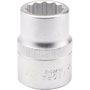 Elora Bi-Hexagon Socket, 3/4"" Sq. Dr., 22mm Elora Bi-Hexagon Socket, 3/4"" Sq. Dr., 22mm