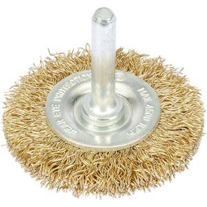 Draper Brassed Steel Crimped Wire Wheel Brush, 50mm Draper Brassed Steel Crimped Wire Wheel Brush, 50mm