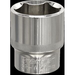 Sealey WallDrive® Socket 27mm 1/2"Sq Drive Fully Polished Sealey WallDrive® Socket 27mm 1/2"Sq Drive Fully Polished