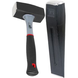 SPARES2GO Log Splitter Lump Hammer 2KG Club Mallet + 1.5KG 8" Chisel Wedge Wood Splitting SPARES2GO Log Splitter Lump Hammer 2KG Club Mallet + 1.5KG 8" Chisel Wedge Wood Splitting