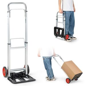 Costway Folding Sack Platform Truck W/Telescopic Push Handle & Wheels Heavy Duty Costway Folding Sack Platform Truck W/Telescopic Push Handle & Wheels Heavy Duty