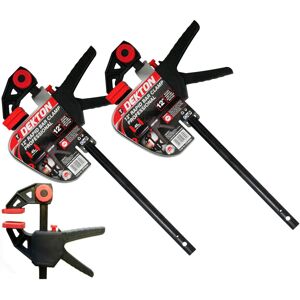 Dekton 12in Rapid Bar Clamp Professional DT40504 - 2pc Set, Ratcheting Bar Clamp & Spre Dekton 12in Rapid Bar Clamp Professional DT40504 - 2pc Set, Ratcheting Bar Clamp & Spre