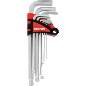 Dekton 9PC LONG ARM BALL END HEX KEY SET, DT85516 Dekton 9PC LONG ARM BALL END HEX KEY SET, DT85516
