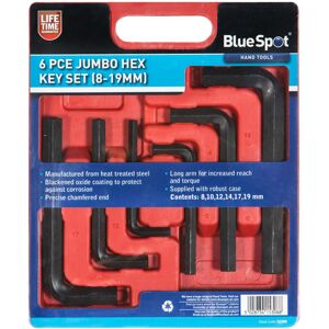 BlueSpot Large Jumbo Metric Hex Key Set Allan Allen Hexagon Wrench 8 - 19mm BlueSpot Large Jumbo Metric Hex Key Set Allan Allen Hexagon Wrench 8 - 19mm