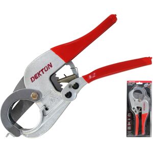 Dekton DT30190 Vinyl/Plastic Pipe Cutter Ratchet Plumbers Tool, 42mm Capacity, 1 Dekton DT30190 Vinyl/Plastic Pipe Cutter Ratchet Plumbers Tool, 42mm Capacity, 1