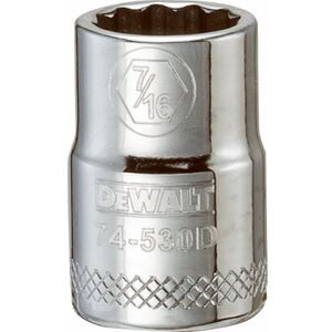 DeWalt Metric Shallow Socket, 12-Point, 3/8 In. Drive, 18mm - DWMT74523OSP DeWalt Metric Shallow Socket, 12-Point, 3/8 In. Drive, 18mm - DWMT74523OSP