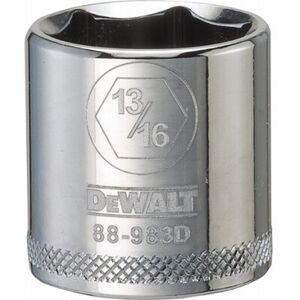 DeWalt SAE Socket, Shallow, 6-Point, 13/16 In., 3/8 In. Drive - DWMT88983OSP DeWalt SAE Socket, Shallow, 6-Point, 13/16 In., 3/8 In. Drive - DWMT88983OSP