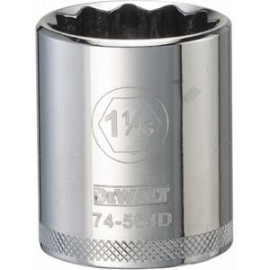 DeWalt SAE Socket, Shallow, 12-Point, 1-1/16 In., 1/2 In. Drive - DWMT74564OSP DeWalt SAE Socket, Shallow, 12-Point, 1-1/16 In., 1/2 In. Drive - DWMT74564OSP