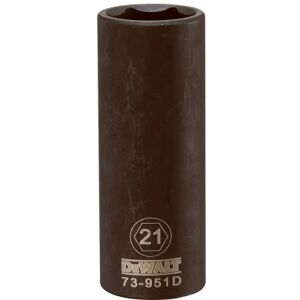 DeWalt Metric Deep Impact Socket, 6-Point, Black Oxide, 1/2 In. Drive, 21mm - DWMT73951 DeWalt Metric Deep Impact Socket, 6-Point, Black Oxide, 1/2 In. Drive, 21mm - DWMT73951